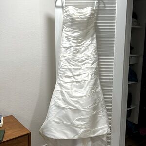 Alfred Angelo strapless ivory wedding gown